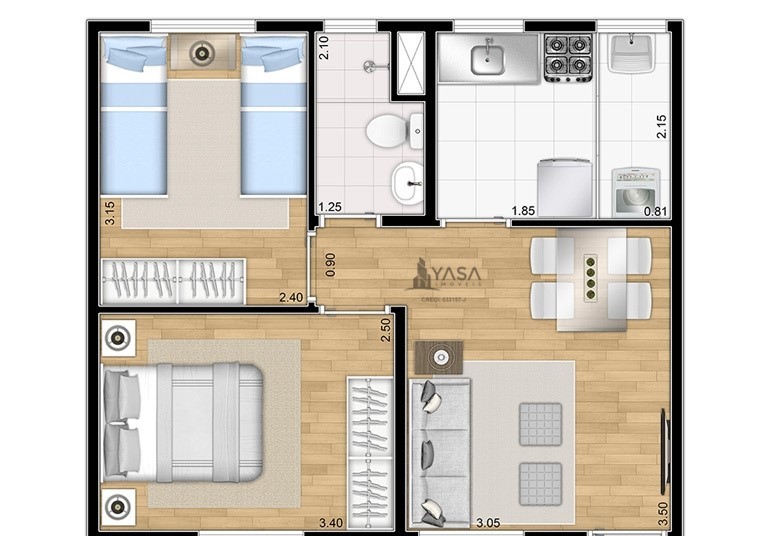 Apartamento, 2 quartos - Foto 19